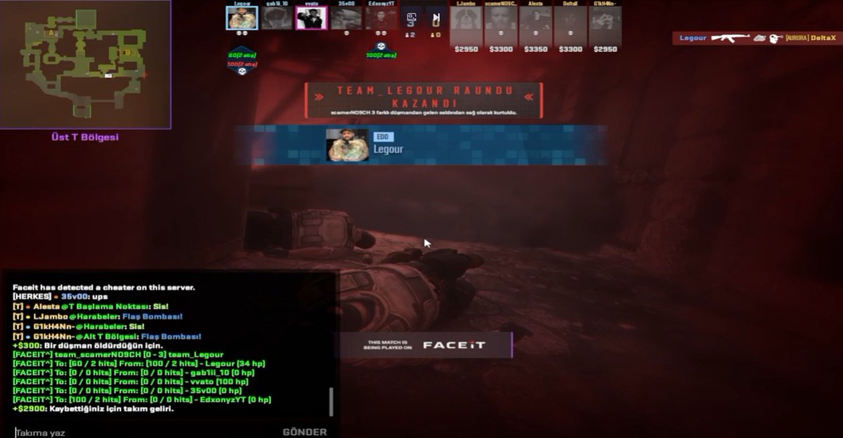 bettercallyusuf's tweet photo. Faceit has a detected a cheater on this server. @FACEIT_Darwin @FACEITcs https://t.co/QnUT15Pzr7