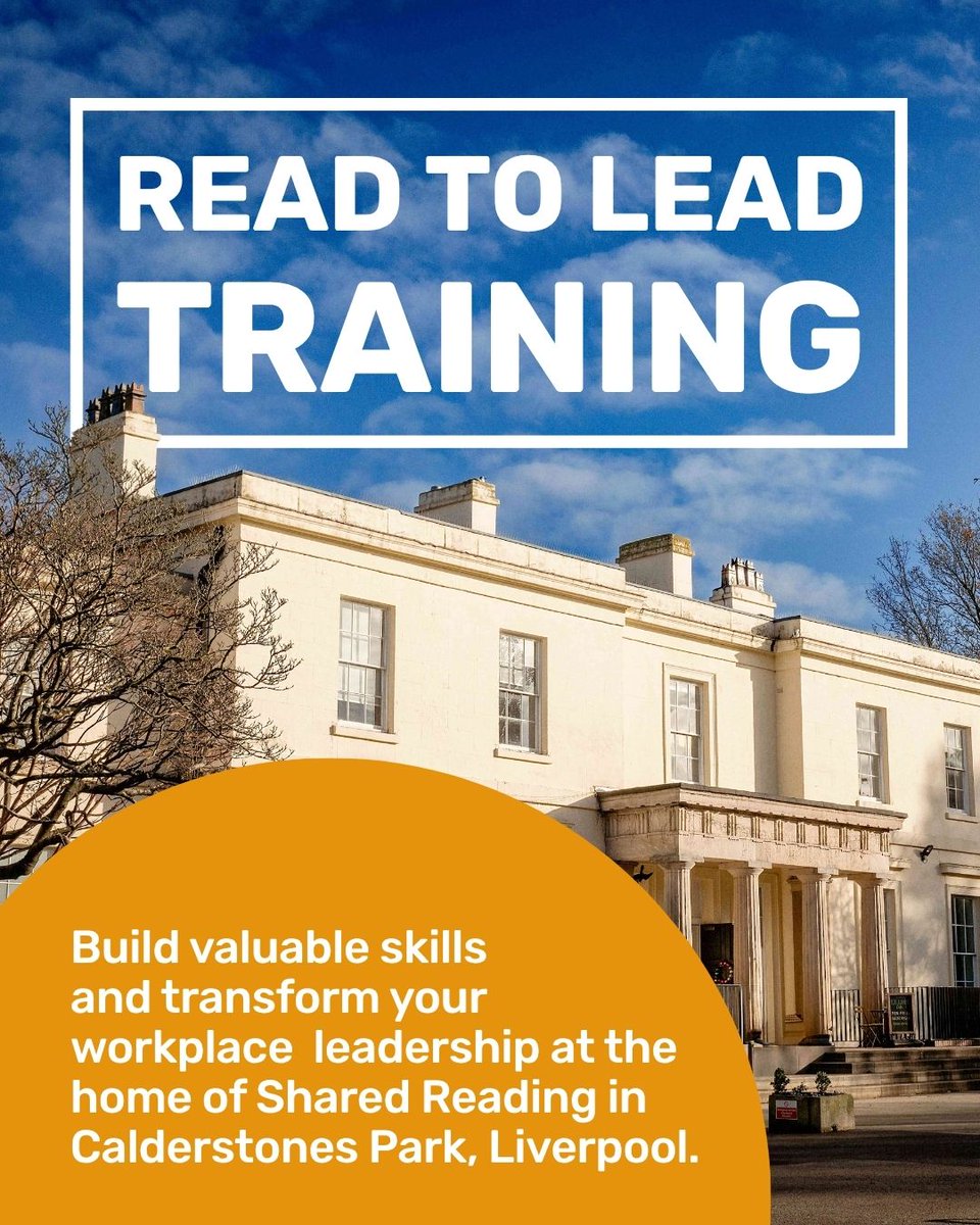 thereaderorg's tweet photo. Transform your workplace leadership and develop through the power of Shared Reading with read to Lead training.

Find out more and book your spaces at https://t.co/1oEnze7FCU https://t.co/EwKf3q3E8U