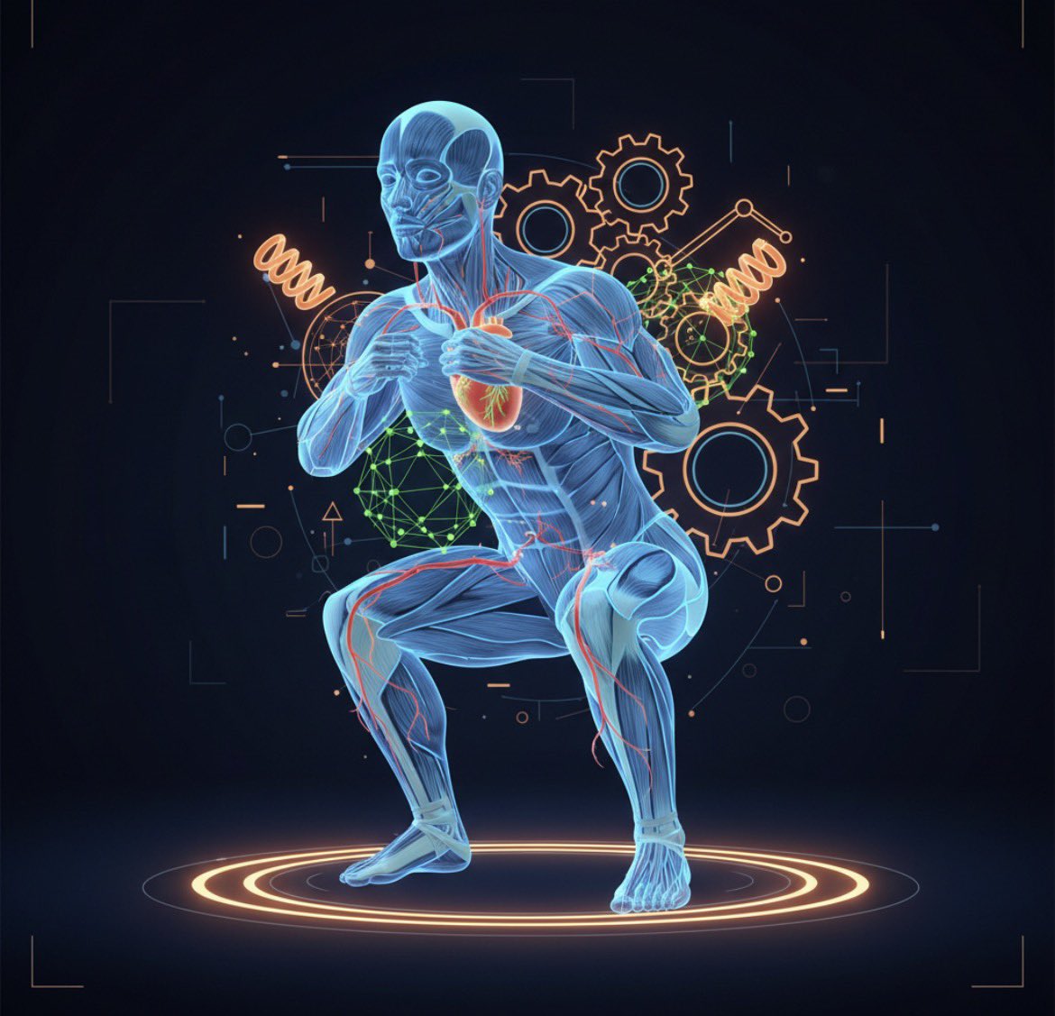 AdrewVoris's tweet photo. Why squatting deep hurts your lower back:

It's usually a lever arm problem, not bad form intent. Long femurs or stiff ankles force excessive lumbar shear when you try to stay artificially upright.

Let the knees travel forward.

Full 5-min breakdown: https://t.co/RUyGQAxjoV https://t.co/yYLZ1UUHkE