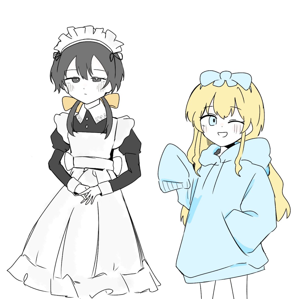 you_vanilla0205's tweet photo. メイドリコとだぼだぼパジャ
#いよわガールズ幻覚部 https://t.co/P5YyebrDCP
