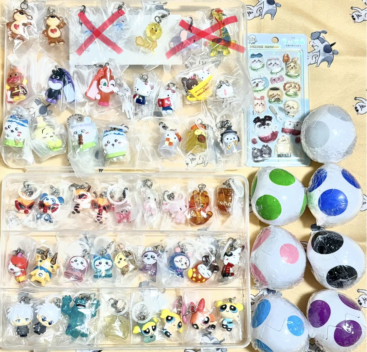 t_seven02's tweet photo. 【交換】めじるしアクセサリー、ガチャ、映画 特典、ちいかわ、サンリオ、ディズニー 、たまごっち、ヨッシー、mikko、ヒスミニ、スージーズー、シュガバニ、トイストーリー、ハロウィン、呪術廻戦、ハム太郎

【譲】画像1～4枚目
ツリー参照

【求】5枚目
その他めじるし

よろしくお願いします！ https://t.co/n8pZEC8CV9