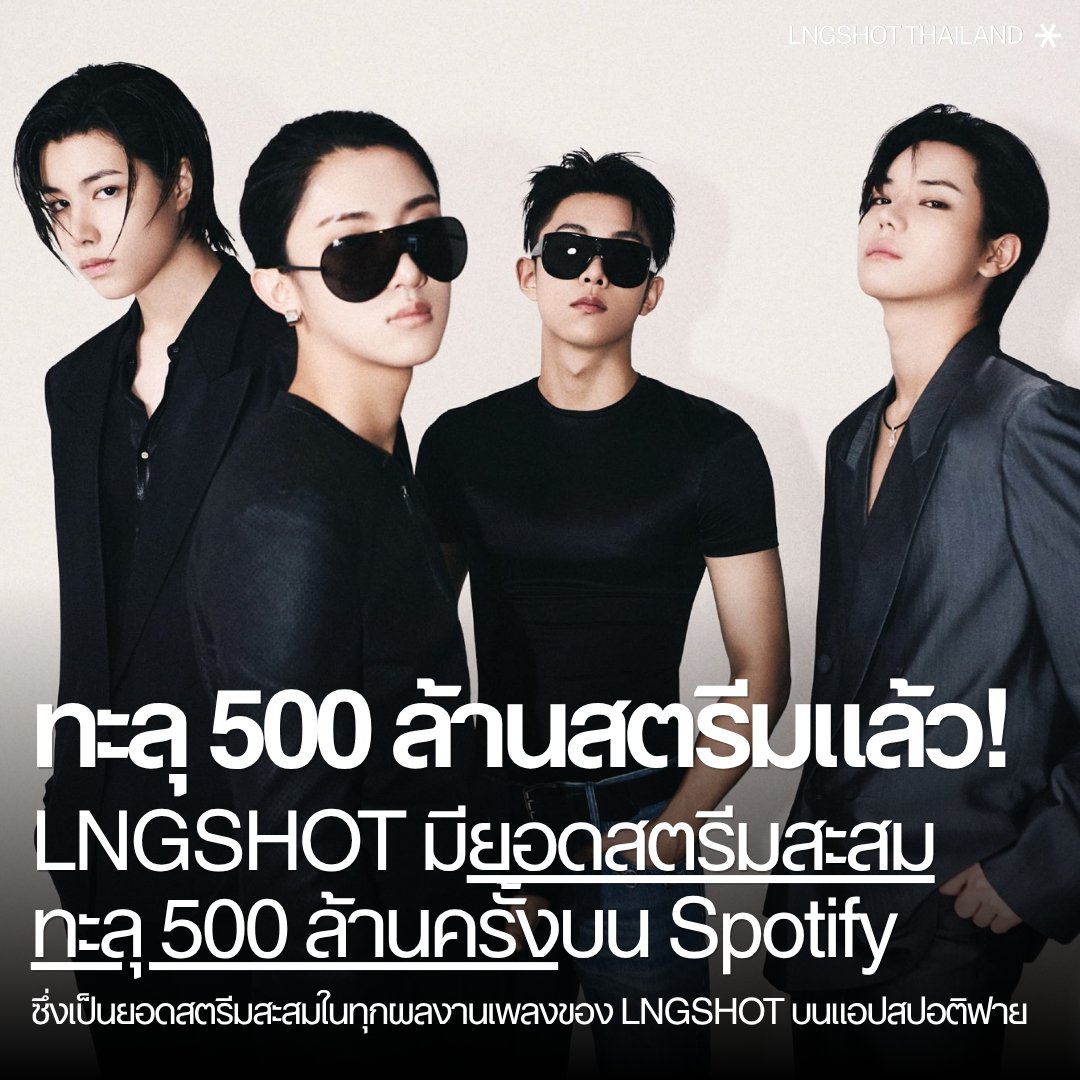 LNGSHOT_TH's tweet photo. 📍#LNGSHOT ทุบสถิติใหม่อีกครั้ง!
LNGSHOT มียอดสตรีมทะลุ 500 ล้านครั้งบน Spotify โดยเป็นยอดสะสมในทุกผลงานเพลงของ LNGSHOT บนแพลตฟอร์มสปอติฟายค่ะ อีกหนึ่งก้าวสำคัญที่ยิ่งใหญ่ของพวกเรา จาก 500 ล้าน ไปต่อที่ 1,000 ล้าน แล้ว 2,000 ล้านสตรีมด้วยกันเลยนะคะ 🚀🔥

#LNGSHOT500MStreams
#롱샷 #LNGSHOT_TH