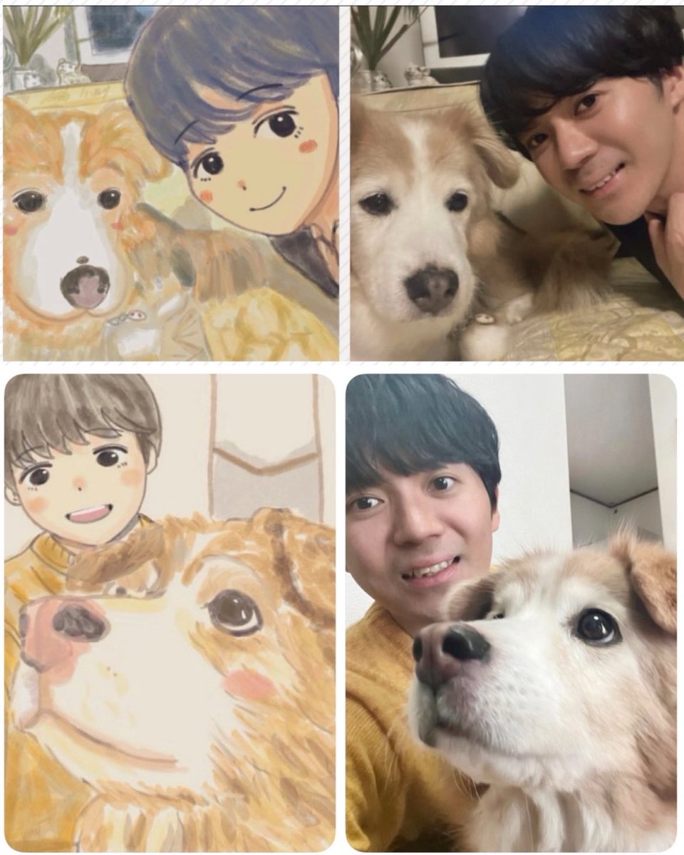 harukaze_illust's tweet photo. もう少しで亡くなって2年になる
愛犬と私のイラスト🐶 https://t.co/3VruaG89rH
