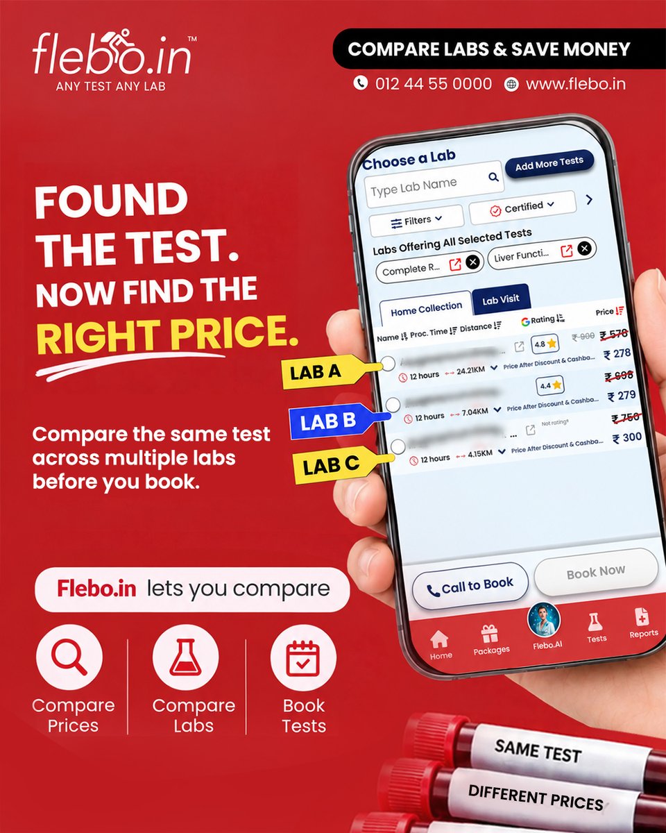 FleboOfficial's tweet photo. π° Compare prices
β Compare labs
π² Book your test
Donβt just find a test. Find the right option for you.
Visit https://t.co/XUulmBwnSR or call 012 44 55 0000 to book now.
#Flebo #CompareAndBook #LabTests #DiagnosticTests #Healthcare https://t.co/5LYVkQhDS1