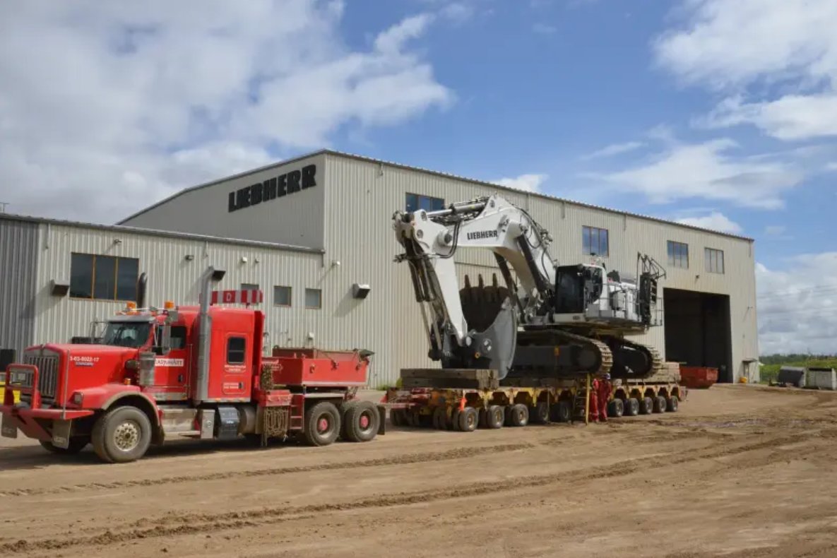 im_mining's tweet photo. In June, #Hammerstone Infrastructure Materials took delivery of an R 9150 excavator. This delivery brings Hammerstone’s number of these 150-tonne-class @Liebherr #excavators to three, with all of these machines working at Hammerstone’s #MuskegQuarry, one of Western Canada’s biggest limestone quarries https://t.co/rt3KE1tys7