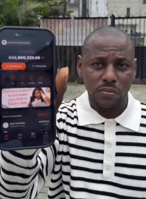 DomCypirlcs0a's tweet photo. You have 42 million Naira in your bank account so why are you still begging for money https://t.co/J0SWadOoWr