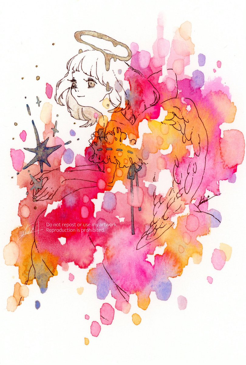 shoko_xxx's tweet photo. 『祝福を連れて』

#足跡をこれからも 出展作品 https://t.co/OmXiZTpyBU