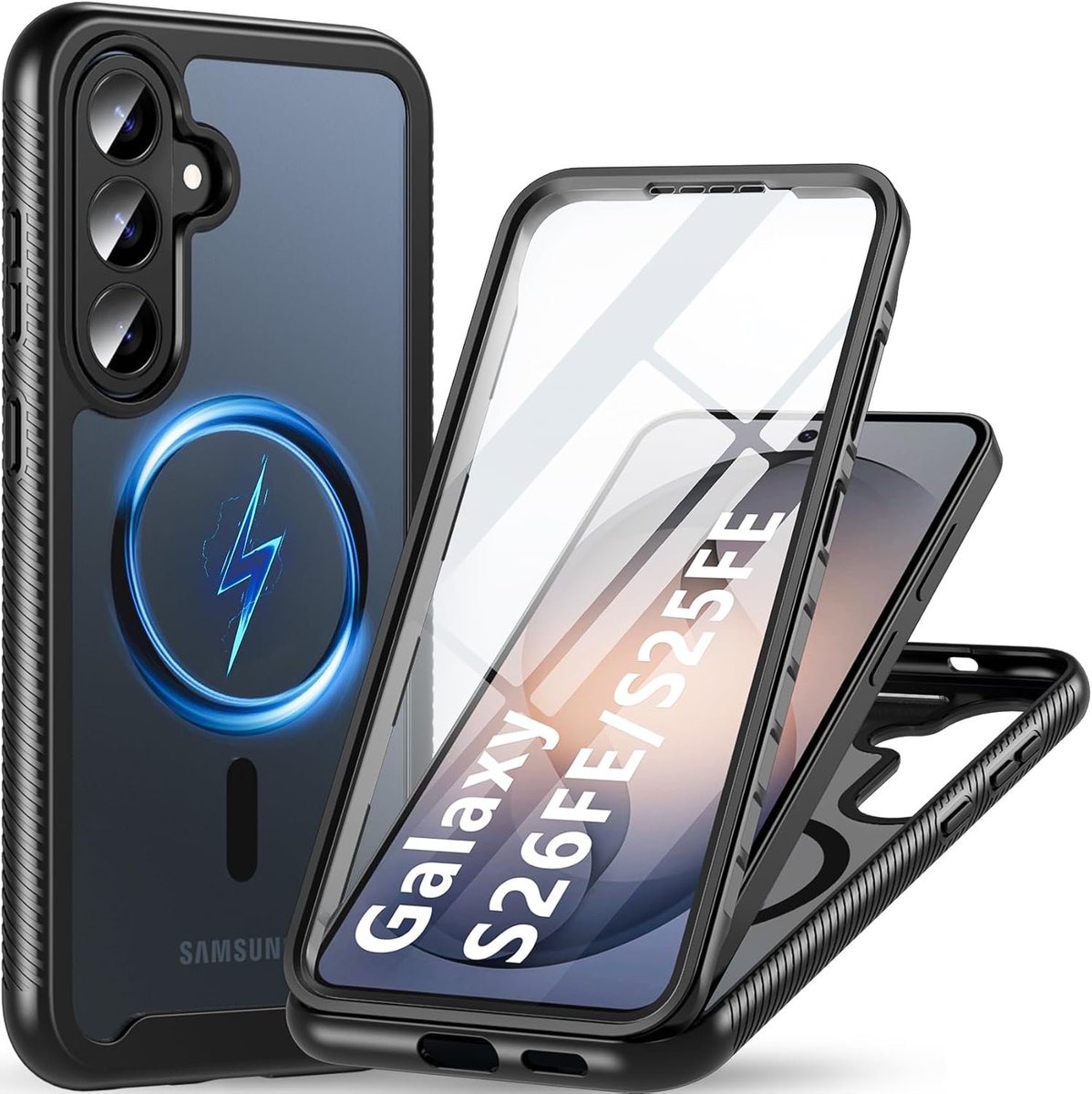 Buzzbasket's tweet photo. Your Galaxy S26 FE deserves more than a basic case. 

The Hensinple 360° Full-Body Case brings:

-Military-grade protection
- Built-in screen protector
- MagSafe compatible
- Shockproof design
- Translucent matte finish

👉 Check it out:https://t.co/hdirDZMgUC

#GalaxyS26FE https://t.co/JVl6CzdCe9