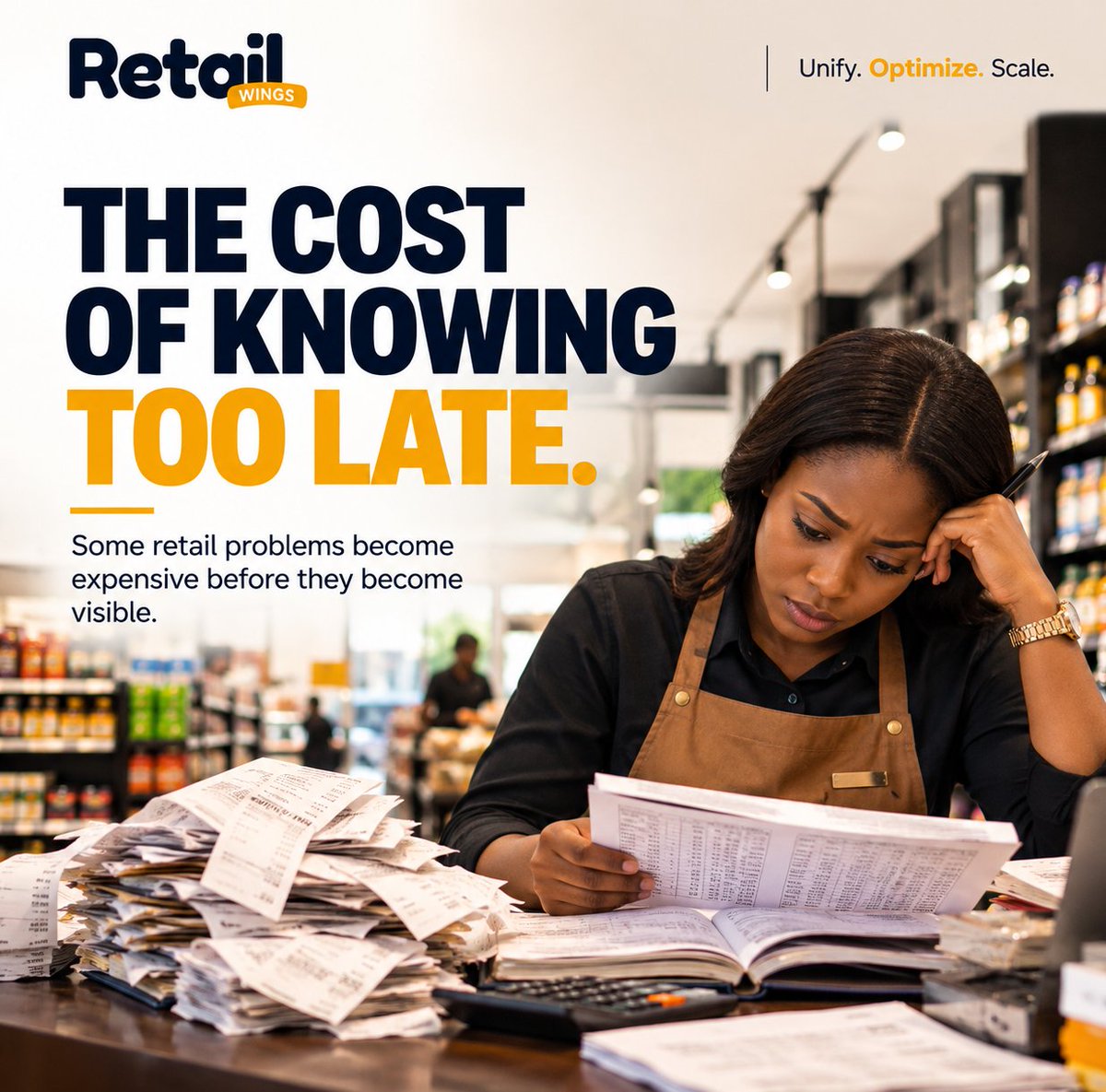 RetailWings_'s tweet photo. The cost of a retail problem often grows in the gap between when it starts and when you notice it.

Stock. Expenses. Customers.
See the signal early. Act early.
#RetailWings #RetailBusiness https://t.co/y1rFdJs8fI