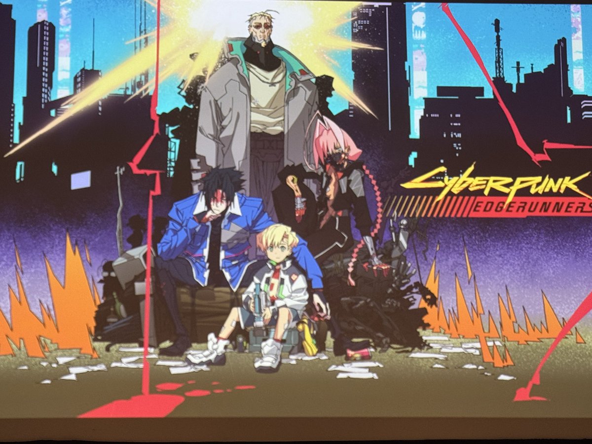 u_kodachi's tweet photo. お招きいただきまして、『サイバーパンク　エッジランナーズ2』の関係者向け試写会に！　TRPG的な群像劇に大変ワクワクしました！　新しい4人の主人公もみんな魅力的です。配信楽しみにしております！ https://t.co/auDbj2bMtH