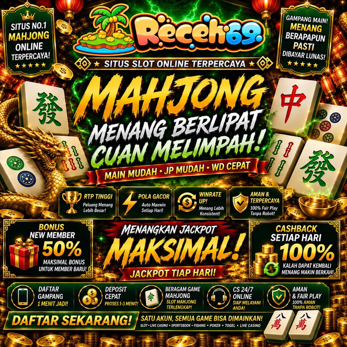 GrecciaPacchio2's tweet photo. slot gacor hari ini
🧩situs slot gacor siang hari ini
🧩pola gacor terbaik 2026
🧩rtp teratas 98% RECEH69
link slot gacor : https://t.co/T9ADM1Jrb9 https://t.co/deUgOkY1zS