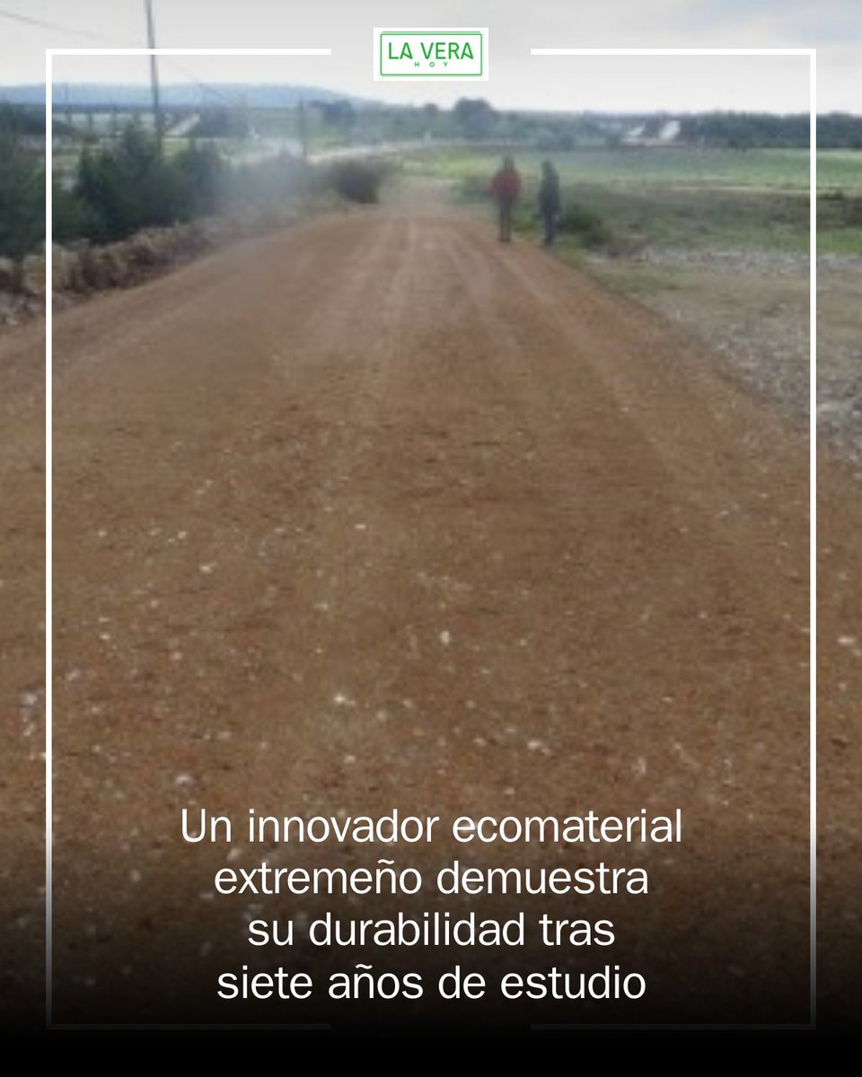 LaVeraEdon's tweet photo. ♻️ ECOHIR confirma tras siete años de pruebas la durabilidad de un ecomaterial para caminos rurales. Fabricado con áridos reciclados y residuos del tomate, mantiene sus prestaciones en distintas condiciones ambientales y reduce el uso de derivados... https://t.co/uerHmRIGO1 https://t.co/jLBOaPLnKM