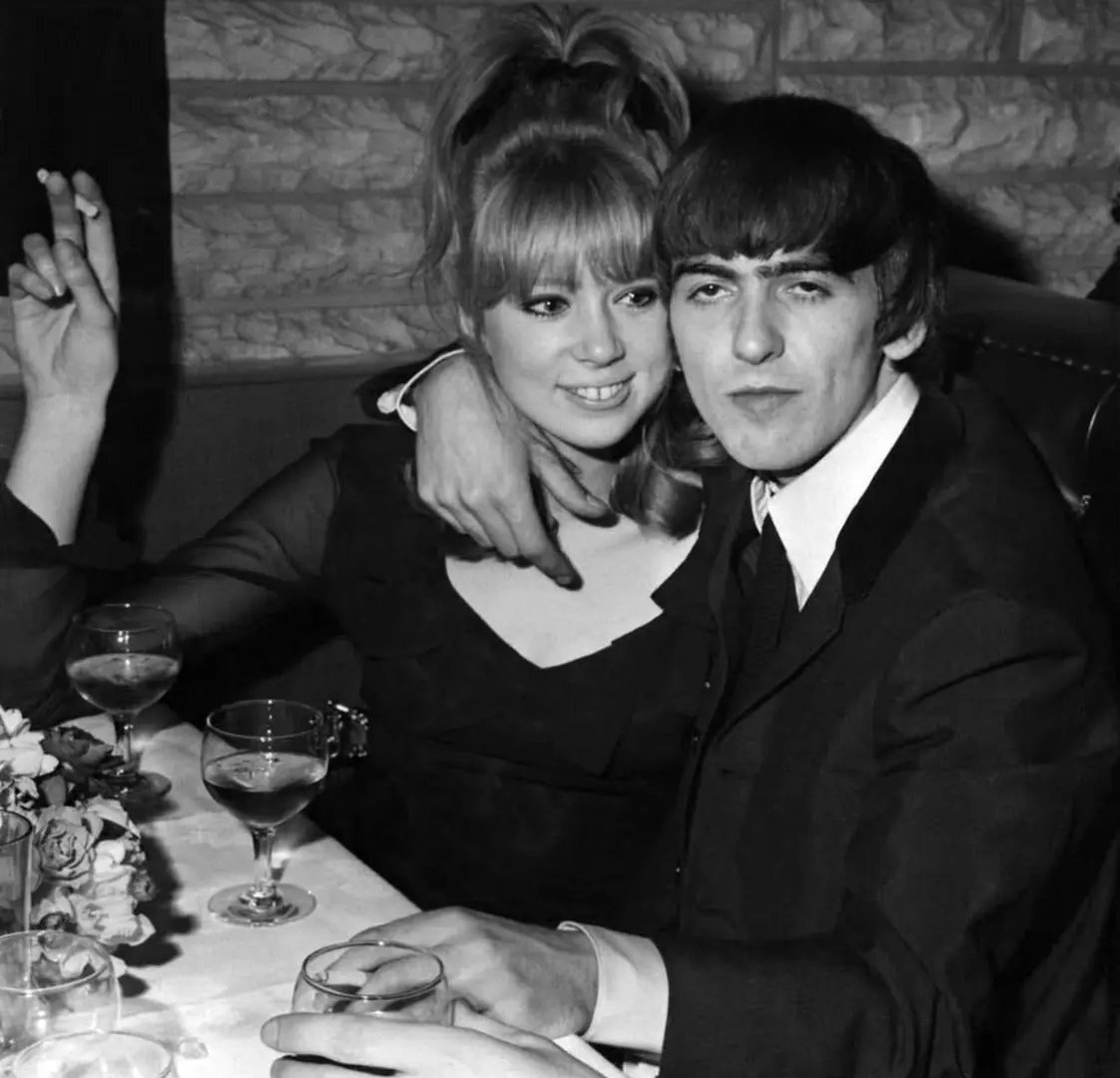 findtheture's tweet photo. April 8, 1964 - George Harrison and Pattie Boyd's first public date(1/2) https://t.co/yIFzSCjGYB