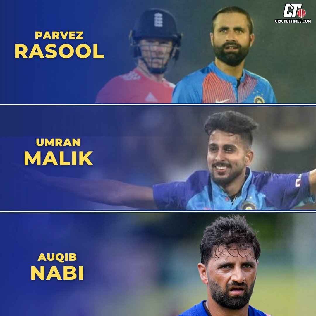 CricketTimesHQ's tweet photo. Pacer Auqib Nabi becomes the 3rd cricketer from Jammu &amp; Kashmir to represent India in international cricket 💥🙌

#AuqibNabi #UmranMalik #ParvezRasool https://t.co/Ysks3Ai8tl