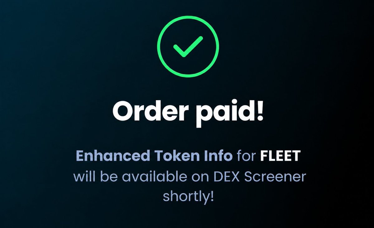 fleetworkrobots's tweet photo. DEX PAID https://t.co/aTibDhso0y