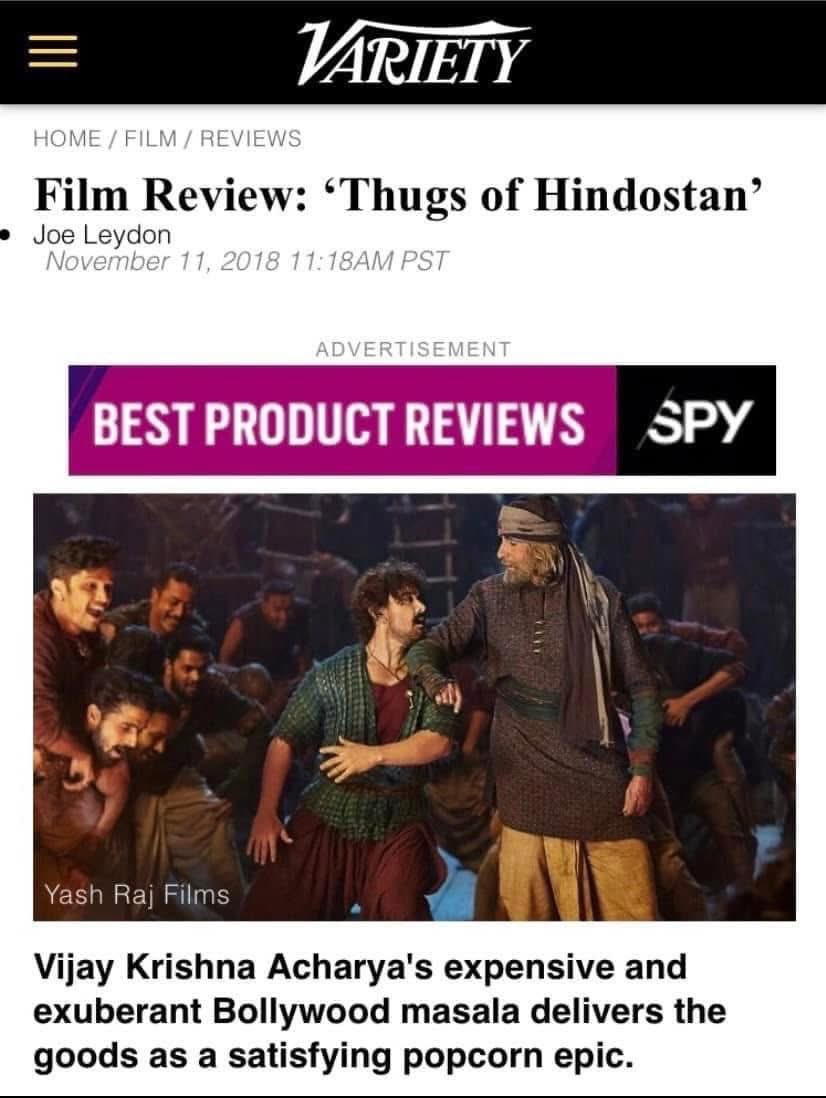 ashoksingh68's tweet photo. @Apna_Bollywood You are not providing the complete information. #ThugsOfHindostan did well and was internationally acclaimed #AmitabhBachchan https://t.co/u7524sw405