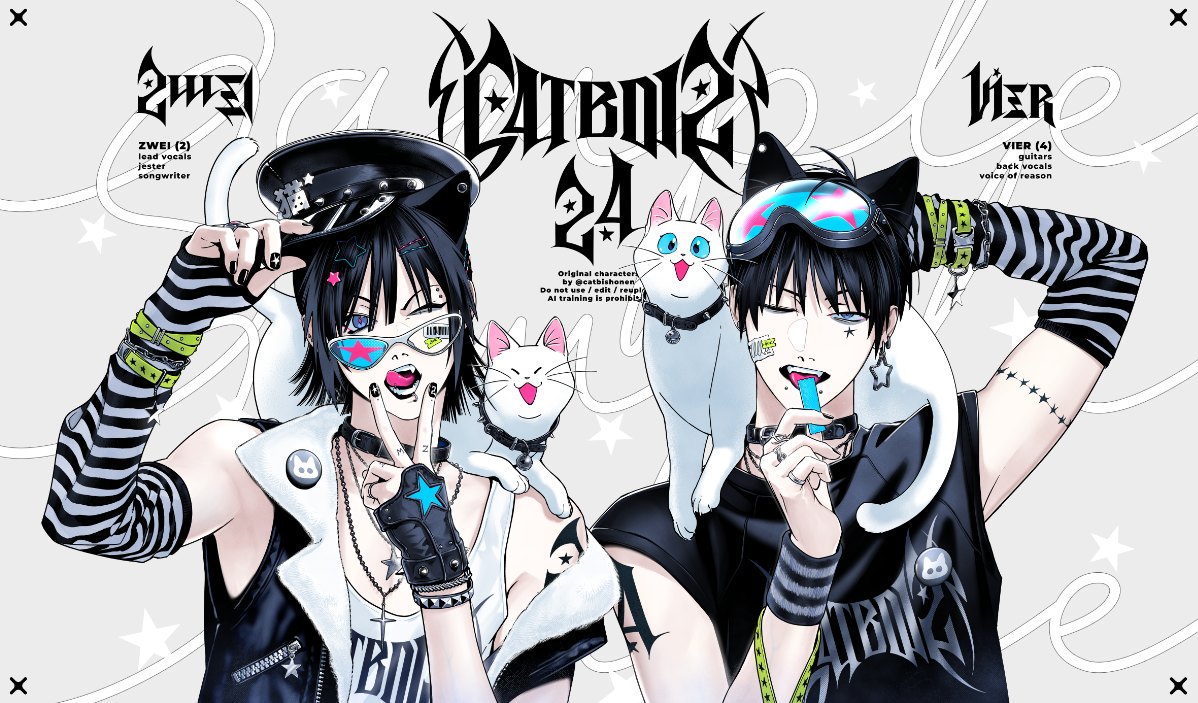 catbishonen_'s tweet photo. ★OC★ catboy band AU pt.2 https://t.co/9YXy86P4DO