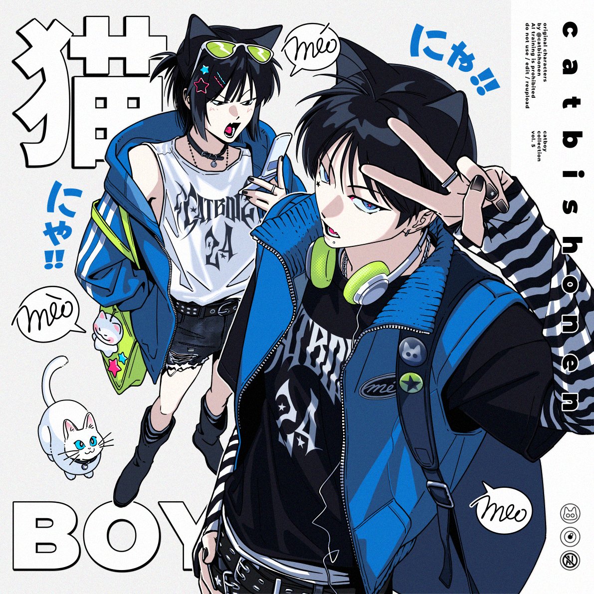 catbishonen_'s tweet photo. ★OC★ catboy band AU pt.2 https://t.co/9YXy86P4DO