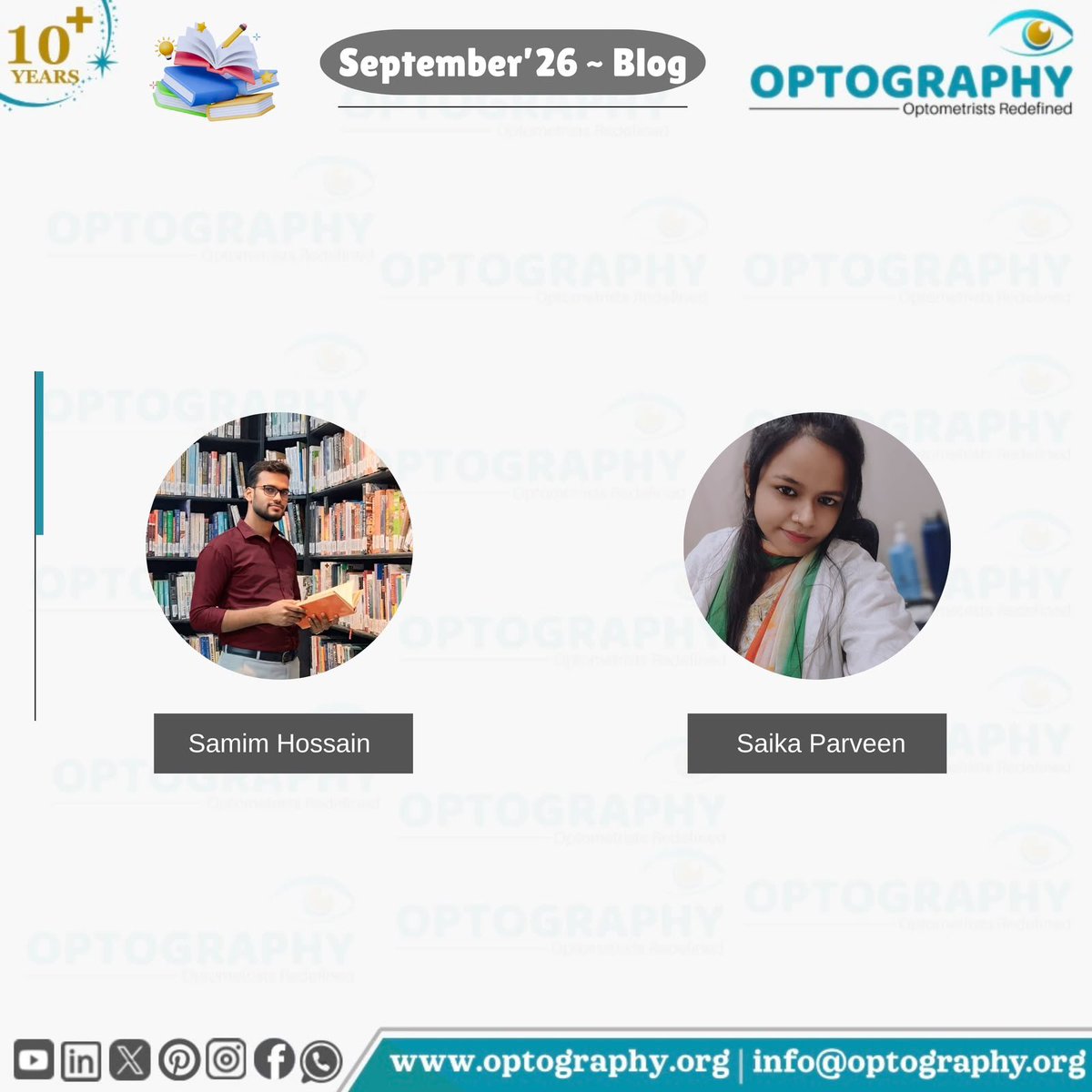 Optography8's tweet photo. Heartiest Congratulations to one &amp; all ! 💐
Optometry Blogs by the Optometrists &amp; Future Optometrists for the month of September, 2026 have  been featured from the Optography official website!

#blog #optometry #Optography #learning #growing #futureoptometrist  #Optographyfamily https://t.co/dY9SMYHVLy