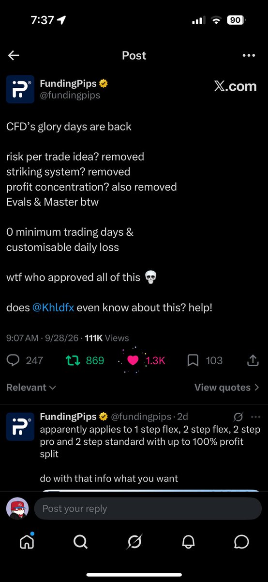 goledavido's tweet photo. @fundingpips @Shameka1682081
@kareem_mane1
@BauerOphel55790 
@iroshantharaka2 
@PropEdge_Fx 

CFD GLORY DAYS LFG https://t.co/hJDHwyDJ9d