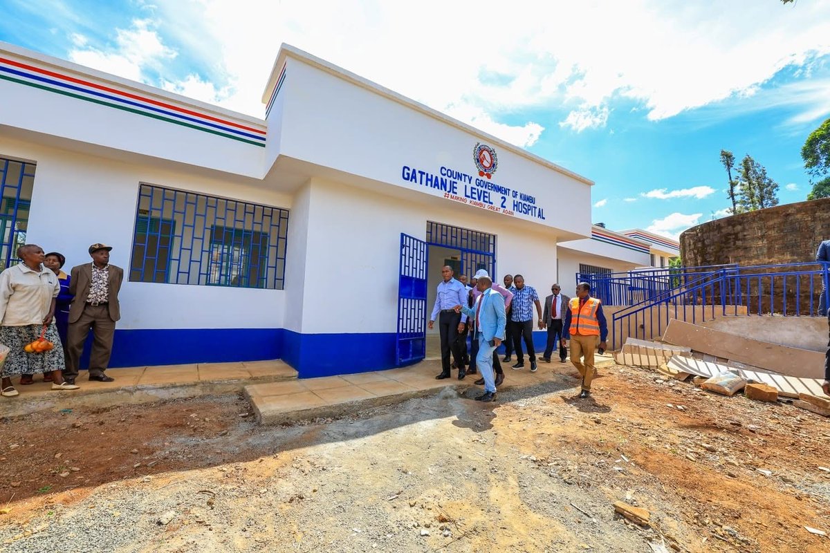 MartinMk69's tweet photo. New Gathanje Level Two Hospital in Githunguri Township Ward, Githunguri Sub-County is now complete.
The second phase of cabro works in the compound, perimeter wall, and renovation of the water tank has already been done. https://t.co/7zXEHLnGY6