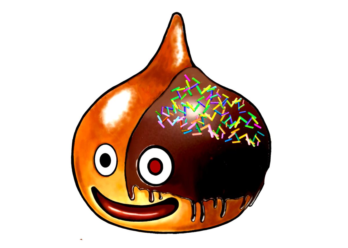 TETSUYA10749173's tweet photo. 【スライム二次創作】
『チョコパンボーグ』

スライムのパーツバランスだけでなくパン生地の質感にかなり時間をかけました。

実際に焼き上がったパンのツヤを色々研究するために最近パンをめちゃ食べました笑
#イラスト #ドラクエ #二次創作 https://t.co/dD8JgW35Wt