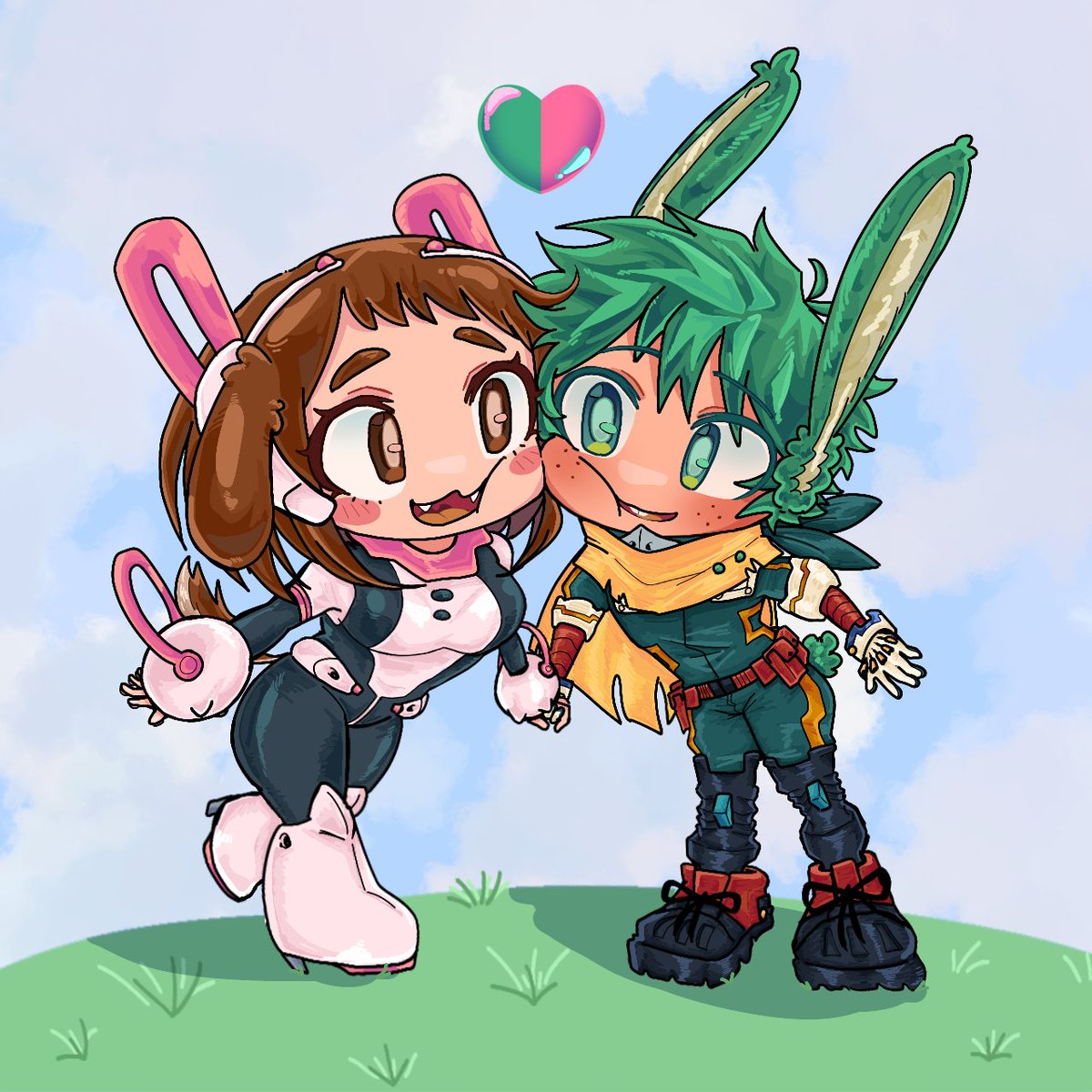 betterbuyuh's tweet photo. Puppochako x bunizuku  omg #izuocha #izch #mha https://t.co/RyUXnx4tqK
