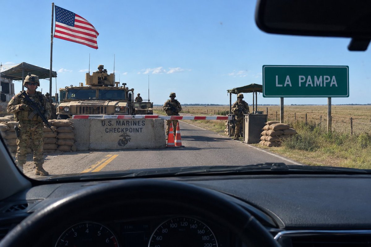 demorgan0418's tweet photo. Boludo estoy por llegar a la pampa y me pararon unos marines diciendo que compraron toda la provincia. Que verga votaron loco https://t.co/06PiNyTgtJ