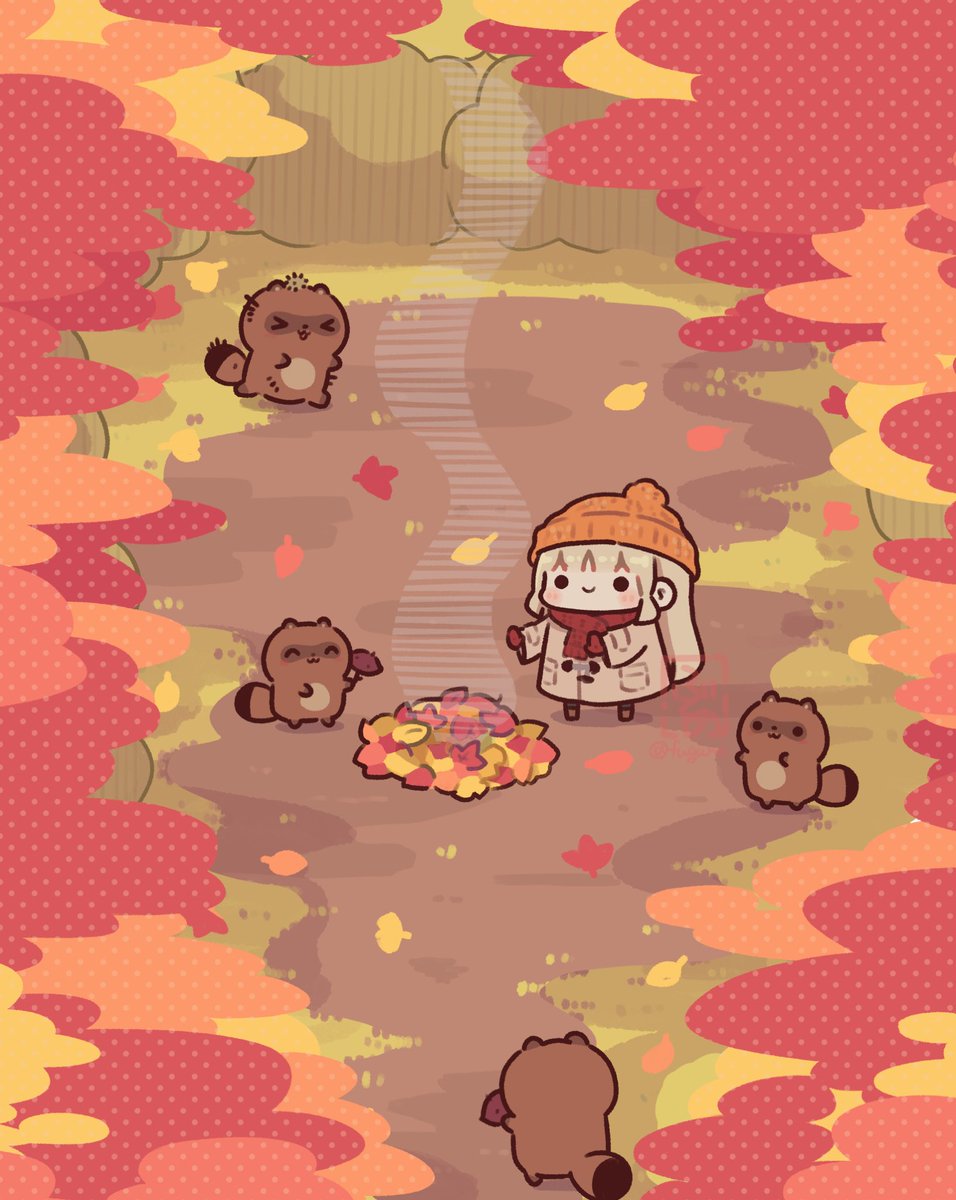 fuguno's tweet photo. 秋のお芋クレアちゃん祭り🍠🍂(寄稿イラスト
 #描いたよクレアさん https://t.co/OnxEjCbzlq