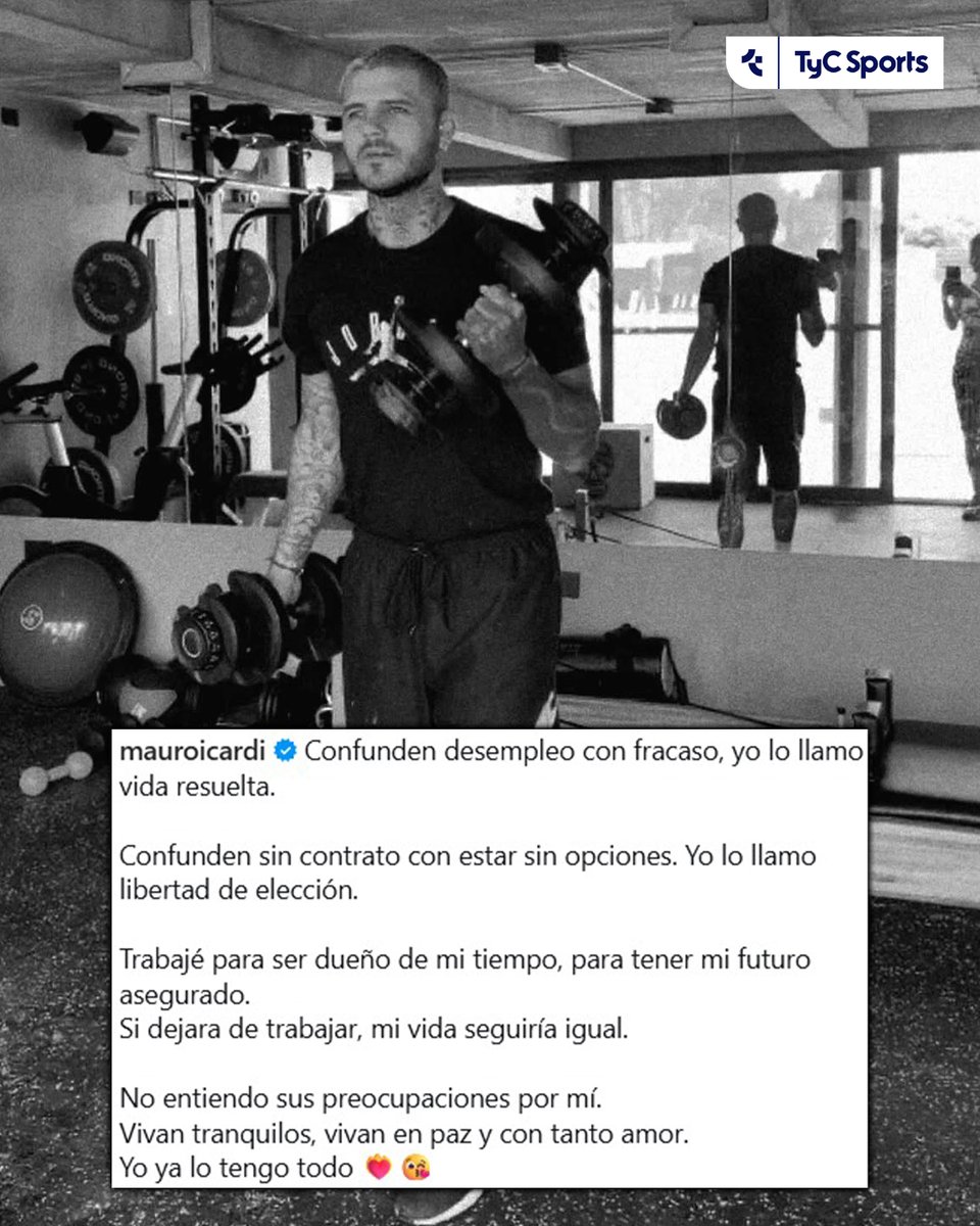 TyCSports's tweet photo. "YO LO LLAMO VIDA RESUELTA"

Mauro Icardi sigue con el pase en su poder tras su salida del Galatasaray y dejó un mensaje en sus redes. https://t.co/jqLAghSkLT