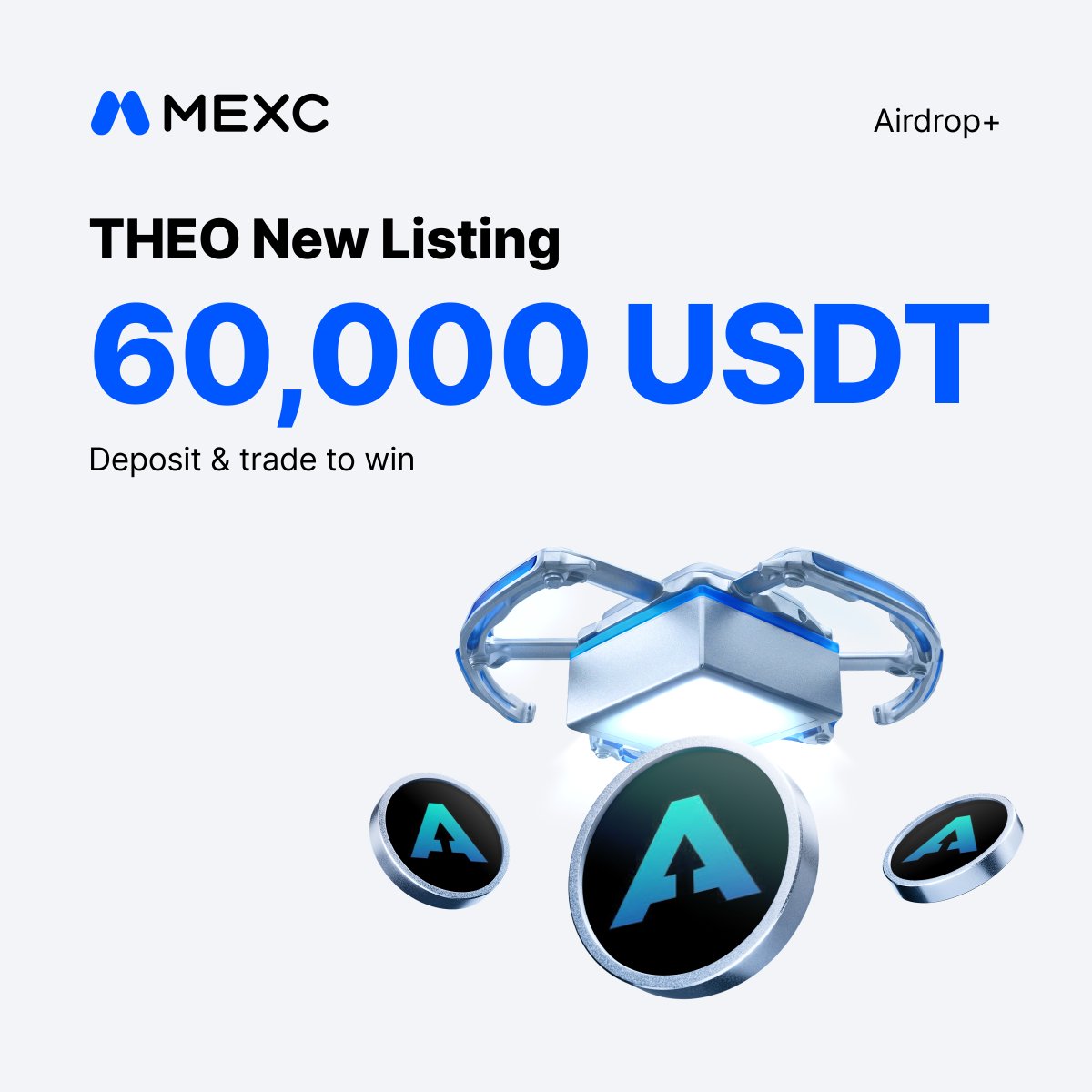 Alpha_MEXC's tweet photo. MEXC New Airdrop+ Listing!

‣ $THEO @Autheo_Network
‣ Deposit: Opened
‣ $THEO/USDT Trading: Oct 1, 2026, 13:00 (UTC)

Join the Airdrop+ campaign to share 60,000 USDT 👉 https://t.co/dQw3yfVakb https://t.co/qjAxh9nkf8