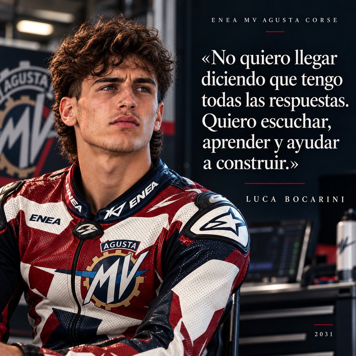 MVAgusta_Sim's tweet photo. «No quiero llegar diciendo que tengo todas las respuestas. Quiero escuchar, aprender y ayudar a construir.»

Luca Bocarini, en su primera entrevista como futuro piloto de MV Agusta.

Una manera de trabajar que queremos llevar al box cada día.

@MundialSim3 https://t.co/dZLJA8H62N
