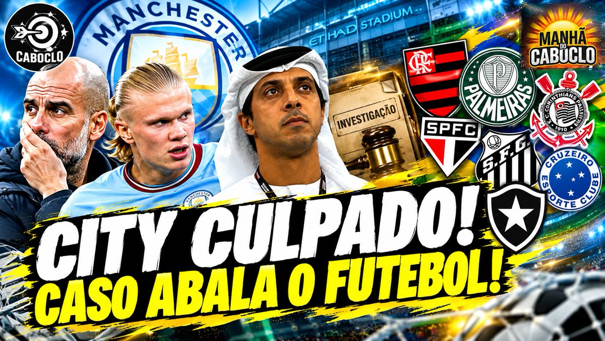tarsilodelphim's tweet photo. Neste vídeo, vamos colocar o caso City lado a lado com episódios envolvendo Corinthians, Palmeiras, Flamengo e Botafogo — e aplicar a mesma régua para entender o que realmente existe por trás de cada caso.
Confira aqui: https://t.co/RmQk9UFWn3 https://t.co/1aMnICRag3