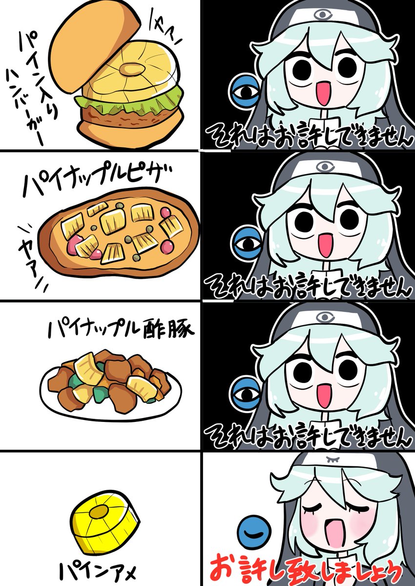 kurarasima60541's tweet photo. パインに対するお許しできるライン https://t.co/L9IarMF6KW