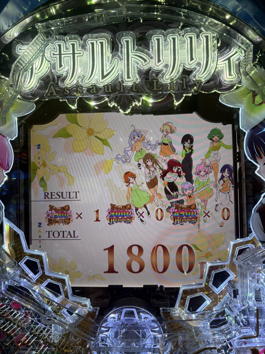 jibril375's tweet photo. アサルトリリィかどおわ！
捲ったら終わった...
ラスト30回転でリーチからのスカでリセットなしはあかんて...
投資115k
回収3万発
ラッシュは3/10でした！ https://t.co/capgmbJ5FI