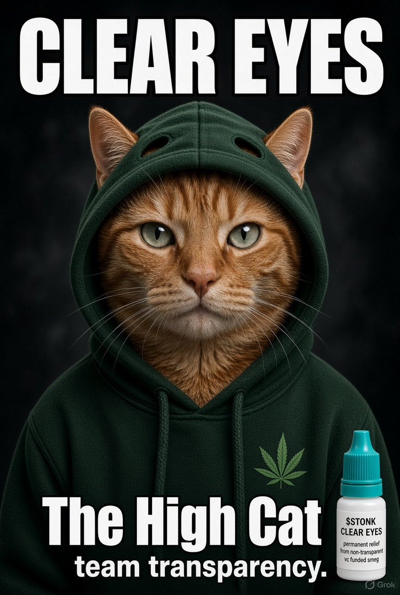 TheHighCatTHC's tweet photo. THC VS VC
we don’t hide the bag

Clear eyes. Full chart. No VC fog.
The High Cat. $THC

@LaunchOnSF https://t.co/fEATv0UVvi