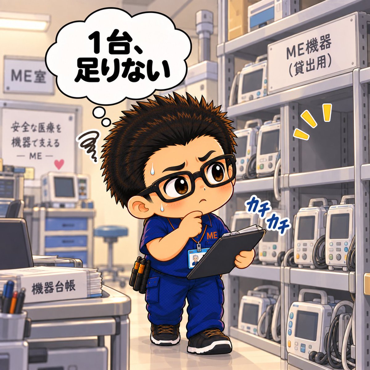 kaede_studio26's tweet photo. 定期点検の時期。
 
    台帳の数と
    実際の数が合いません。
 
    多いこともあります。
 
    少ないほうが困りますが
    多いのも
    それはそれで困ります。
 
    #Kaede_Studio #臨床工学技士 #医療機器 #MEあるある https://t.co/eGRRbBGpAz