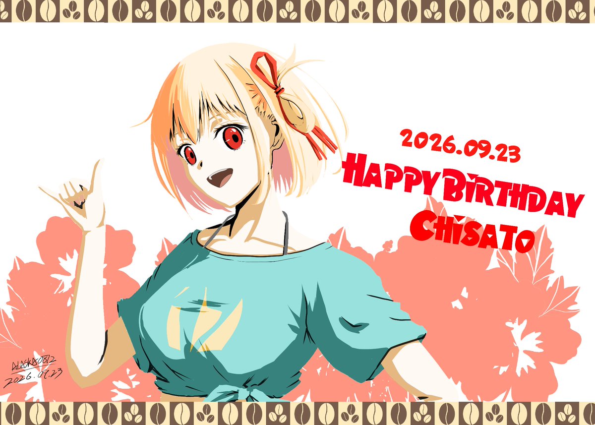 ALASKA0812's tweet photo. #今月描いた絵を晒そうㅤ
#リコリコ
今月は千束さん誕生日と、推し旅千束さんでした
…あれ？たきなさんは？w

※リコリコと、なのはガンブレで分けてます。 https://t.co/GWXfnEZ8gz
