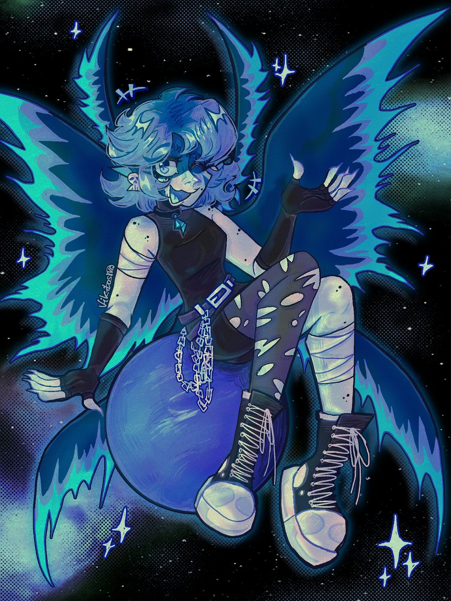 VicitosVG's tweet photo. My mascot, if she was an alien👽💙
.
.
#CartoonArt #art #digitalart https://t.co/auk2Is7nXM
