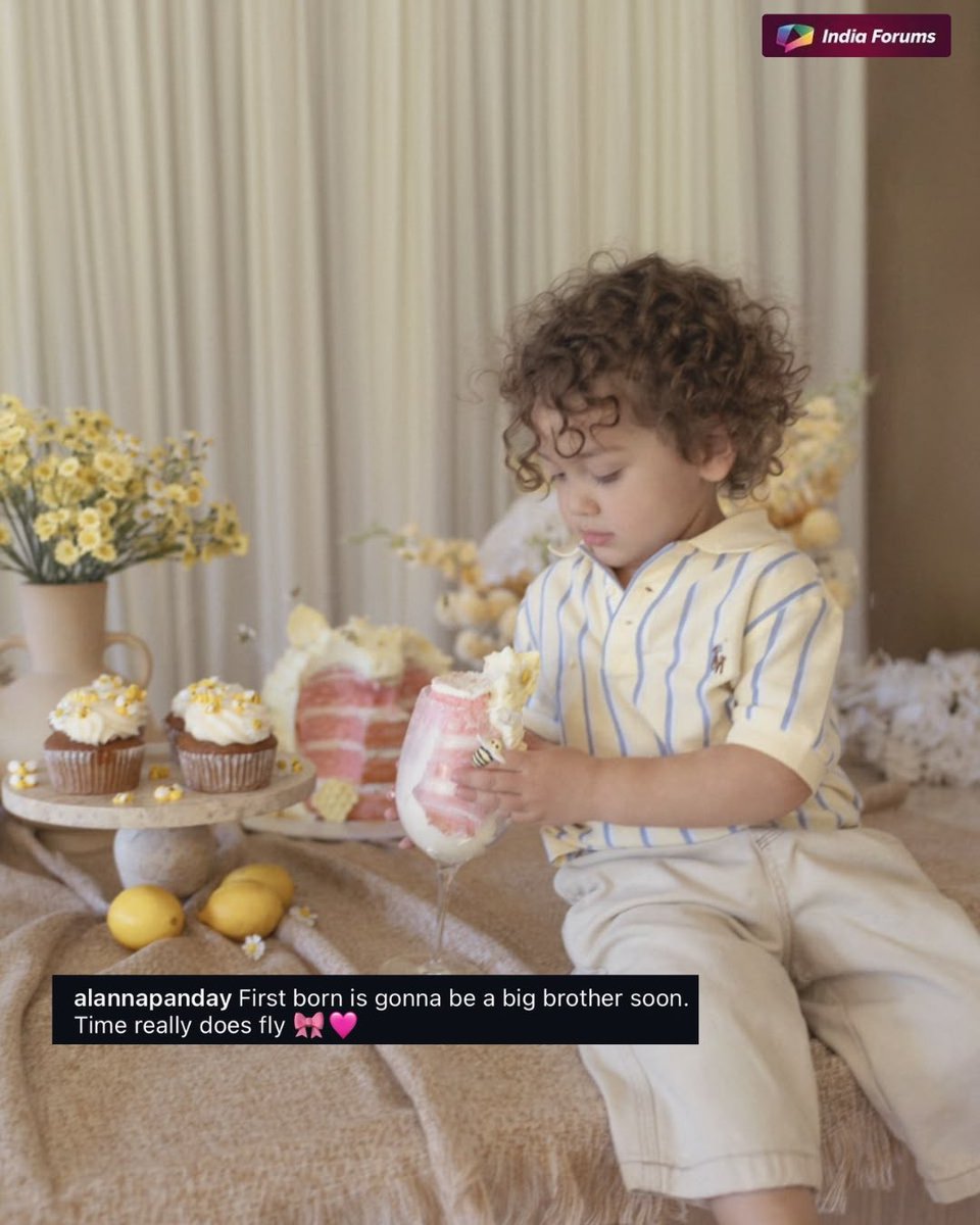 indiaforums's tweet photo. Alanna Panday shared a glimpse of her gender reveal celebrations, marking a special new chapter for her family. With her firstborn now getting ready to become a big brother, Alanna reflected on how quickly time has flown.
.
.
.
#AlannaPanday #GenderReveal #BabyNews #CelebrityNews #IndiaForums
