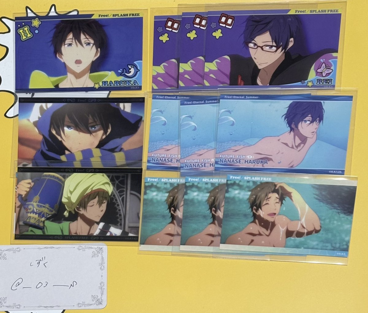 __O3__s's tweet photo. 【交換/譲渡】Free! ブロマイドコレクション ED Ending Scene

譲▶︎画像1~3

求▶︎画像4(💖>❤️>🩵)or定価+送料(4枚まとめて〜)

鳥取10.11.12日手渡し可能です。検索からでもお気軽にお声かけください！ https://t.co/Fm5kZQNpdJ