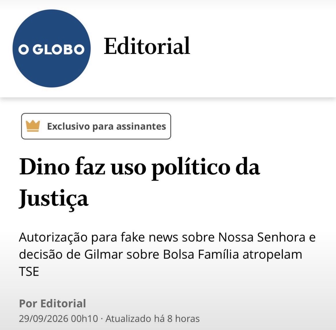 gtoffano7's tweet photo. Isso é crime ! Dino tem que ser preso ! https://t.co/6ZuFYUoYgV