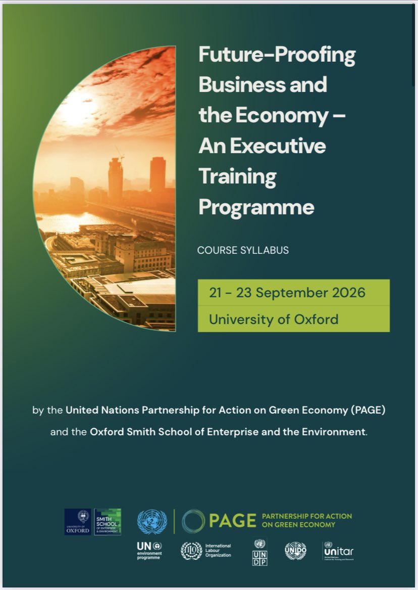 DrShubhaSandill's tweet photo. A full-circle moment as I joined the Smith School of Enterprise and the Environment at @UniofOxford last week for an inaugural Executive Training “Future-Proofing Business and the Economy", in collaboration with @_un_page alongside a cohort of global leaders #ClimateLeadership https://t.co/4zVX3xmoPB