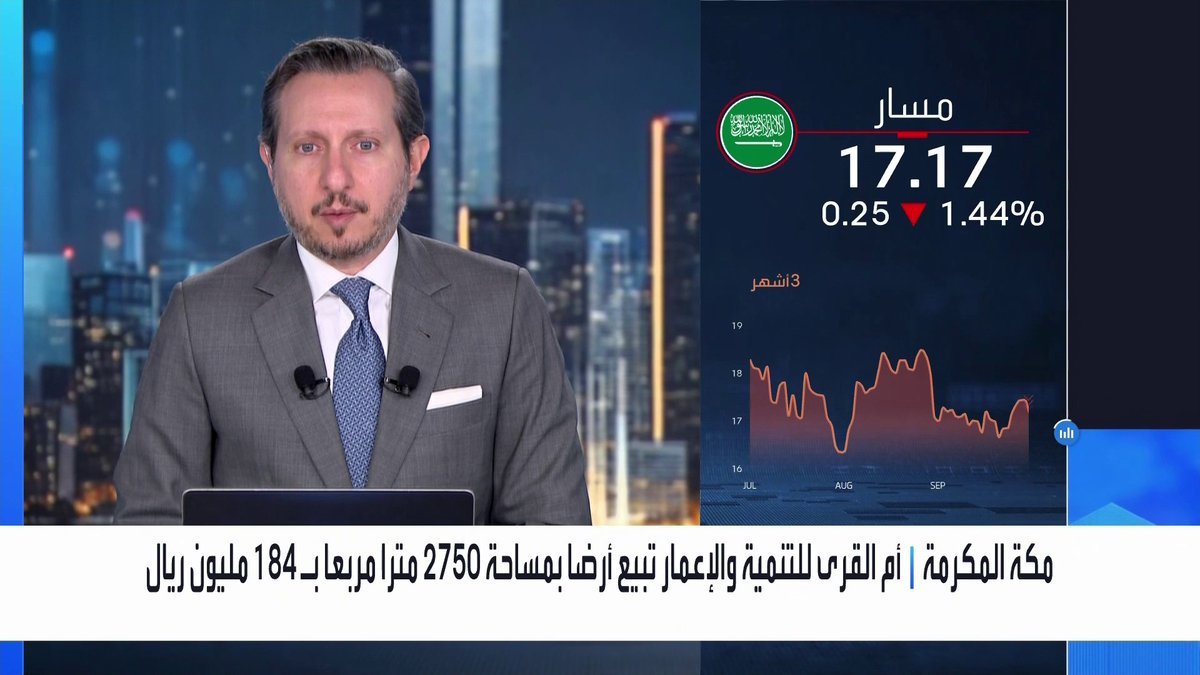 أم القرى للتنمية والإعمار تبيع أرضا بمساحة 2750 مترا مربعا بـ184 مليون ريال _Business 