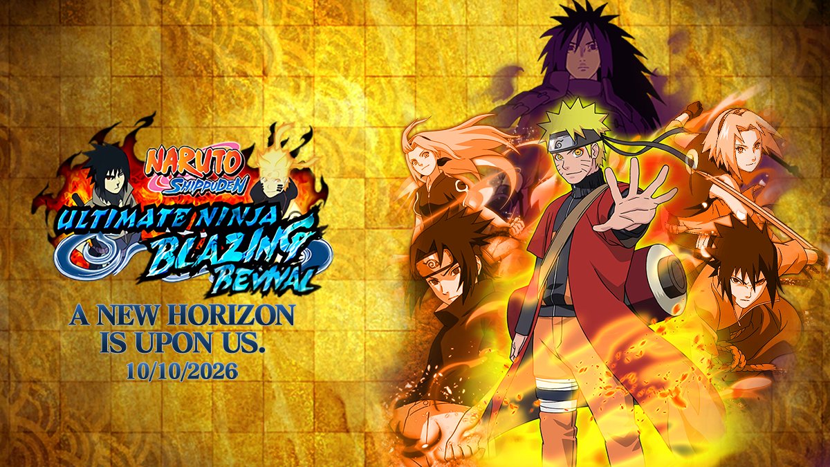 Blazingremake_'s tweet photo. A NEW HORIZON IS UPON US.

Naruto Blazing Revive officially launches 10/10/2026.

10.10.2026
#NBR2026 https://t.co/Cty3o02qYK