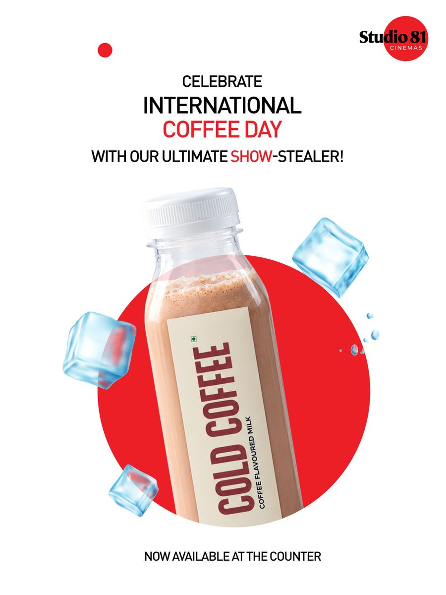 studio81cinemas's tweet photo. Chilled, creamy and made to steal the spotlight! ❤️

Celebrate this #InternationalCoffeeDay with our blissful #ColdCoffee ✨

Available at @studio81cinemas counter

#Studio81Cinemas #MovieTime #MovieBreak https://t.co/xosYwyvCYO