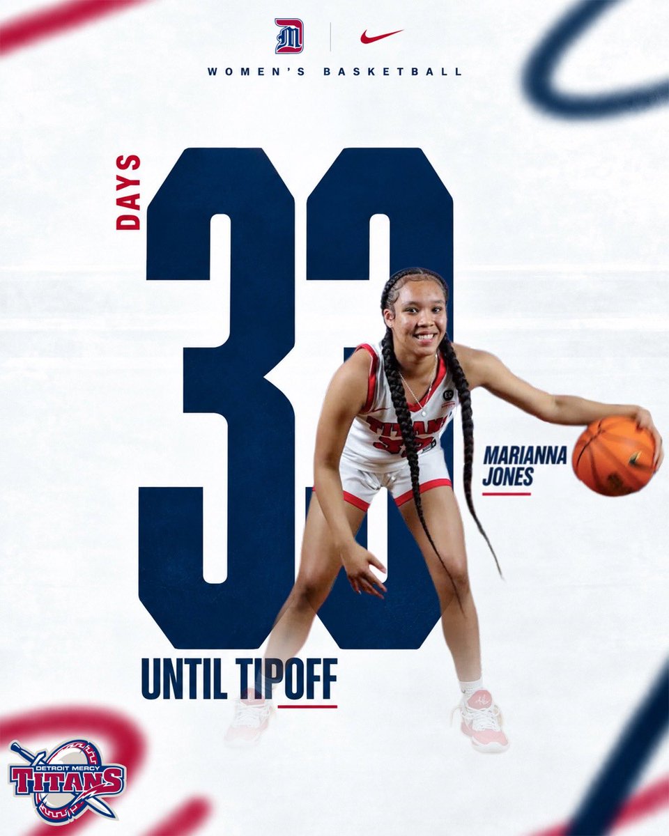 Detroit_WBB's tweet photo. We are 33 days away from our first official game! 👀🏀
#detroitmercywbb #titanupp #detroitscollegeteam⚔️ https://t.co/84deJIUKpb