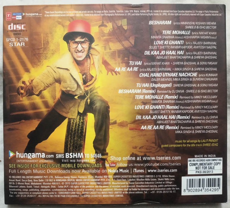 MovzMusicals999's tweet photo. #13YearsForBesharam 

A senseless saga of Shamelessness.
Worst film.  

#Besharam Audiocd @TSeries

#LalthiPandit musical  

#Ranbirkapoor #pallavisharada #AbhinavsinghKasyap
@RelianceEnt

02-10-2013 https://t.co/fRmCWOLHUa