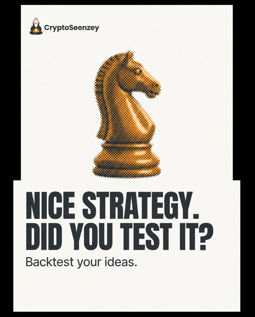 cryptoseenzey's tweet photo. Backtesting gives you a way to
examine an idea: define your entry and decide when you would exit. Bring a strategy you can explain, put it through practice.
Join CryptoSeenzey and put your next
trading idea to the test 👉 https://t.co/hWtexhoGQx
#crypto https://t.co/V8sKMTKra9