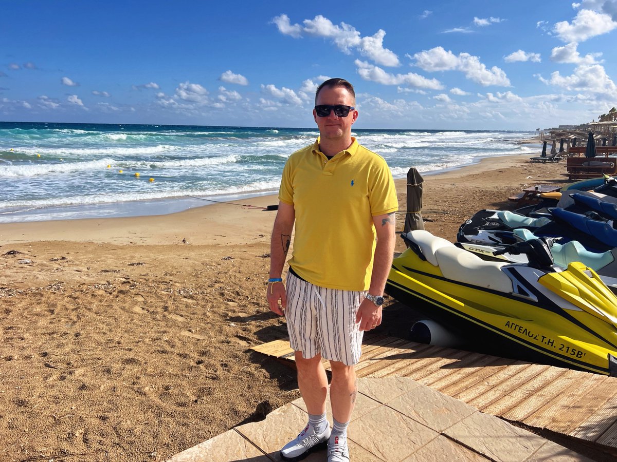jameswharton's tweet photo. Spending some time off in Crete. Historical footnote: in May 1941, the island became the target of the first large-scale airborne invasion in history, leading to four years of German occupation. https://t.co/AFvyNYaB8U